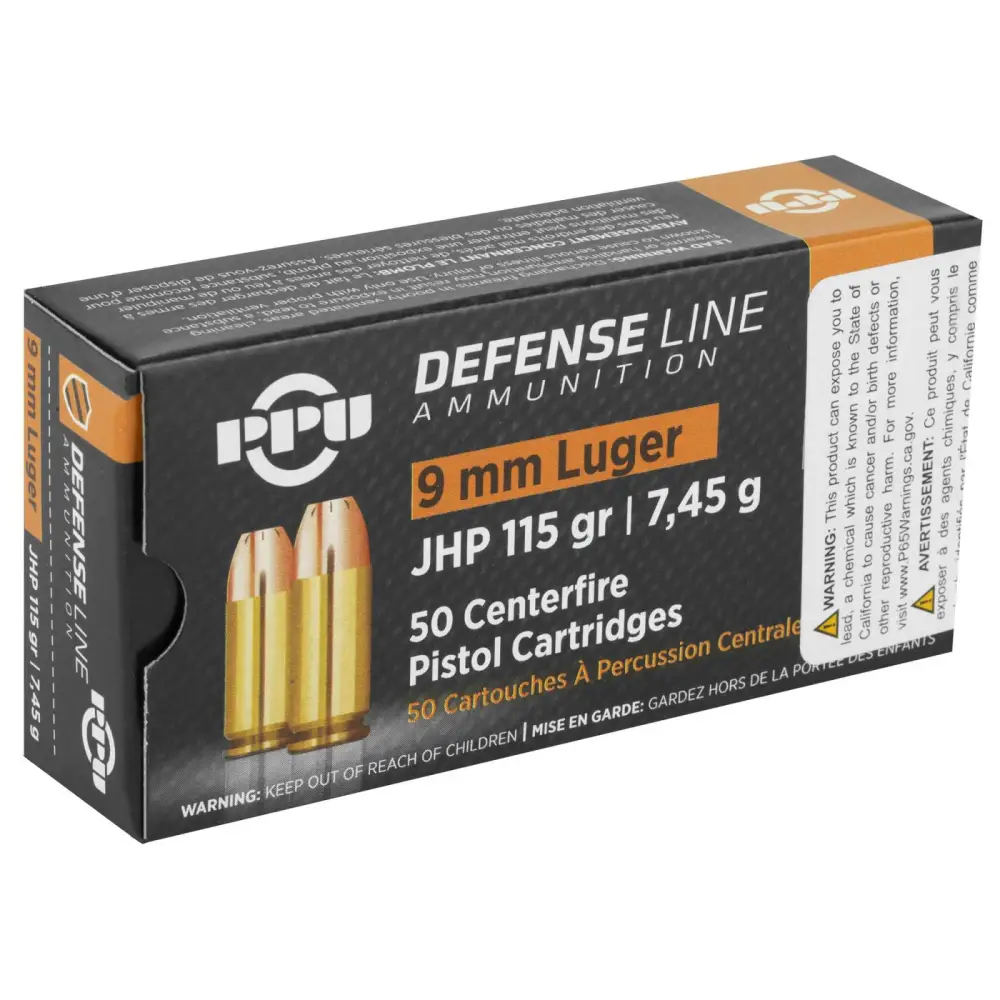 Ppu Defense 9MM 115GR Jhp 50RD