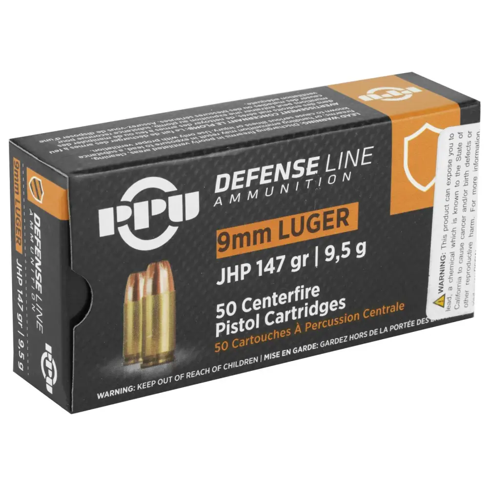 Ppu 9MM 147GR Jhp 50RDS Home Defense Ammo