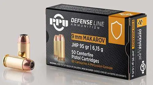 Ppu Defense 9X18 Makarov 95GR Jhp 50RD