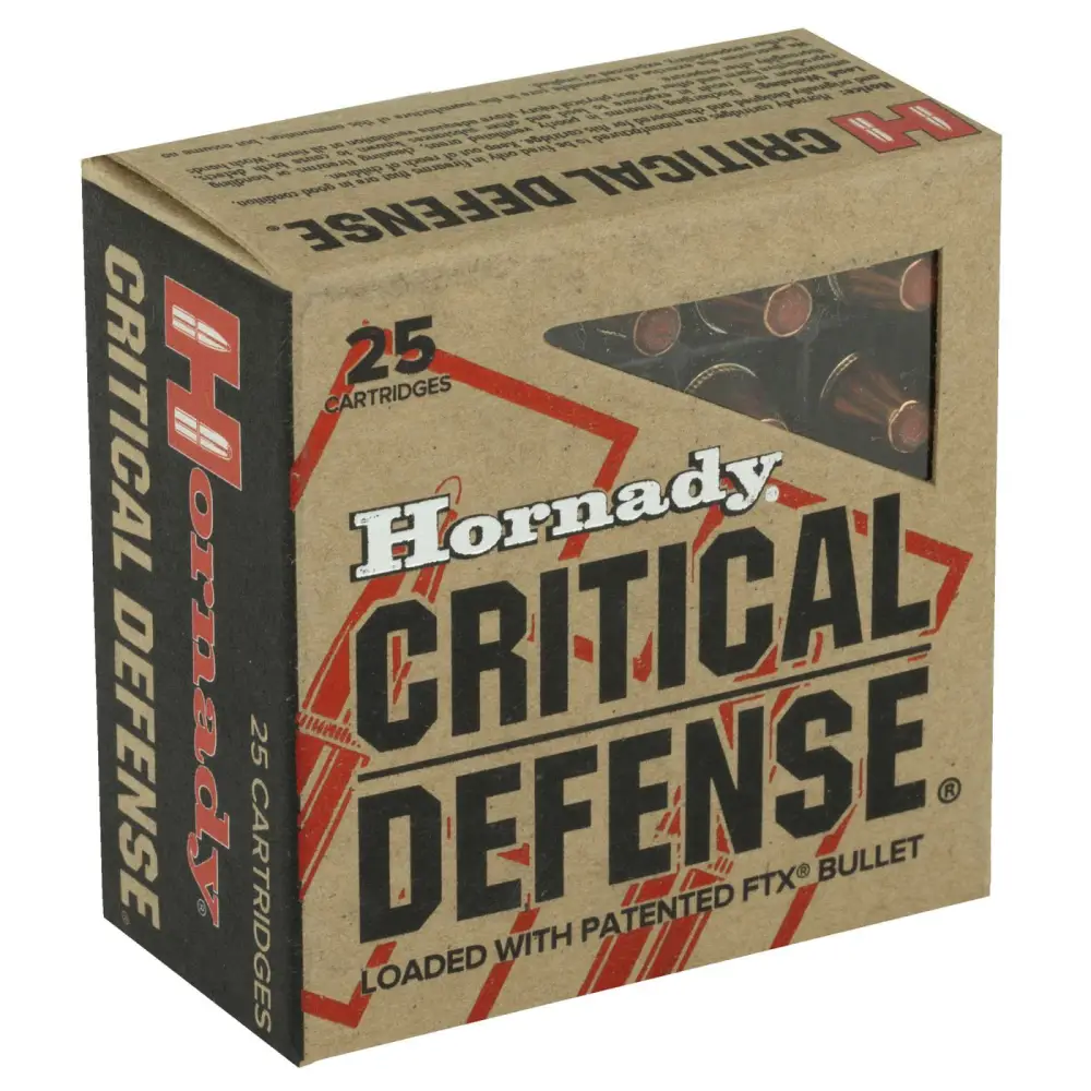 Hornady Critical Defense 32 Acp 60GR Ftx 25-RD