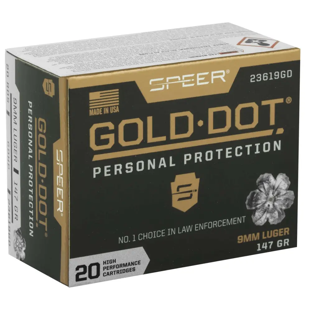 Speer Gold Dot 9MM 147 Gr Hollow Point 20RD