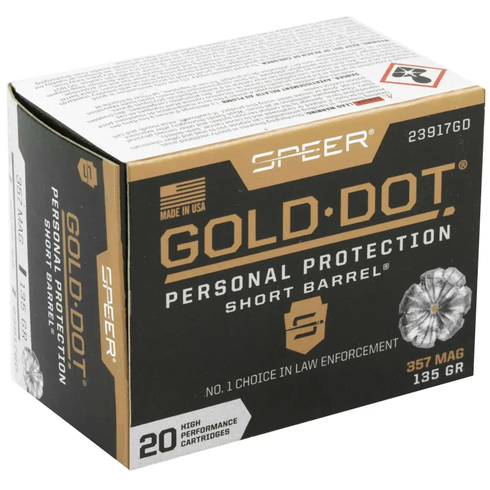 Speer Gold Dot 357 Mag 135 Gr Hollow Point 20 Rd