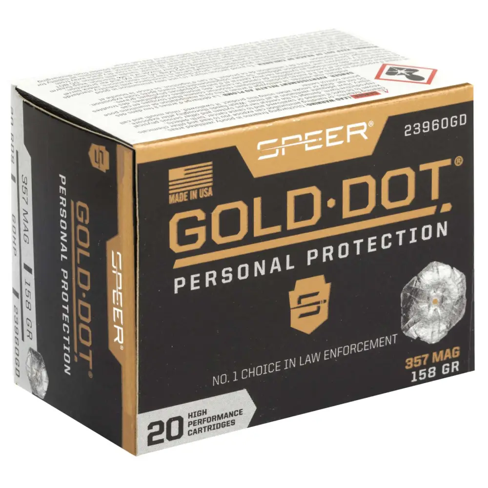 Speer Gold Dot 357 Mag 158 Gr Hollow Point 20 Rd