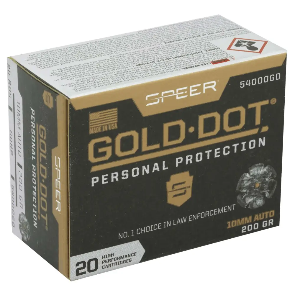 Speer Gold Dot 10MM 200 Gr Hollow Point 20RD