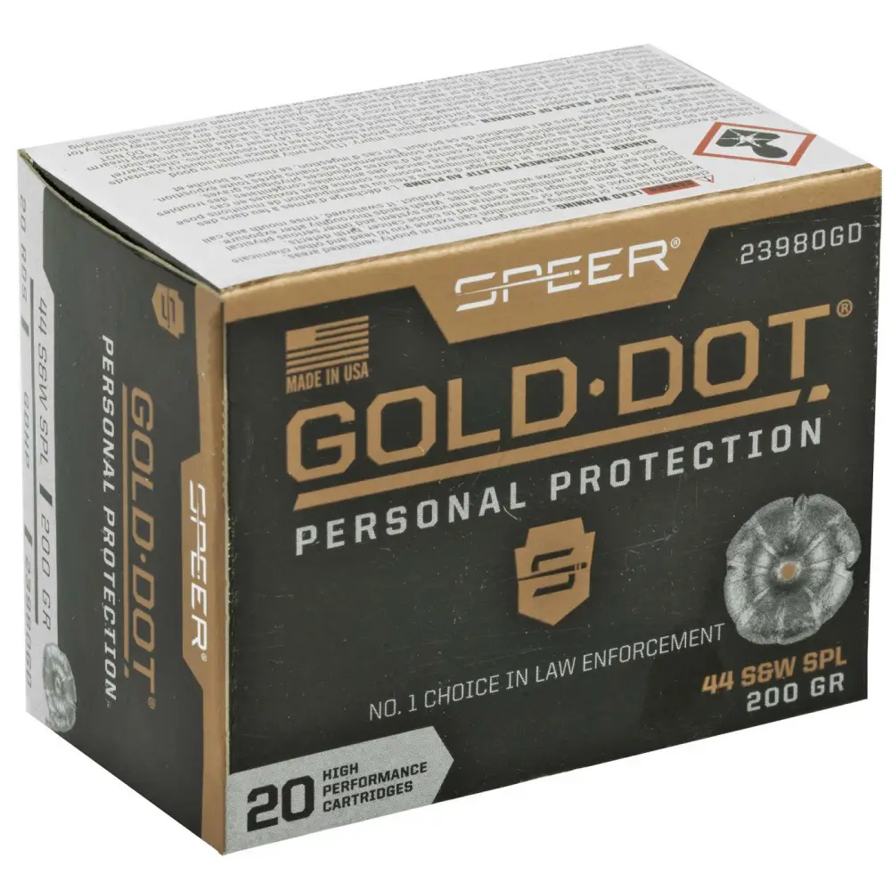 Speer Gold Dot 44 Special 200 Gr Hollow Point 20 Rd.