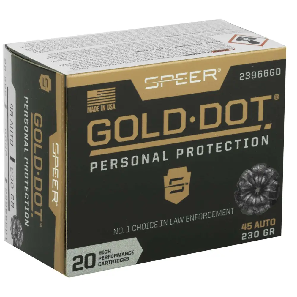 Speer Gold Dot 45 Acp 230 Gr Hollow Point 20 Rd