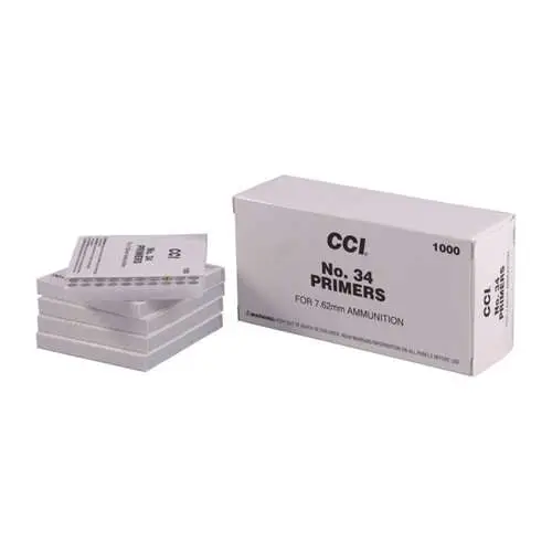 Cci Military Primers No. 34 for 7.62MM 1000 Ct