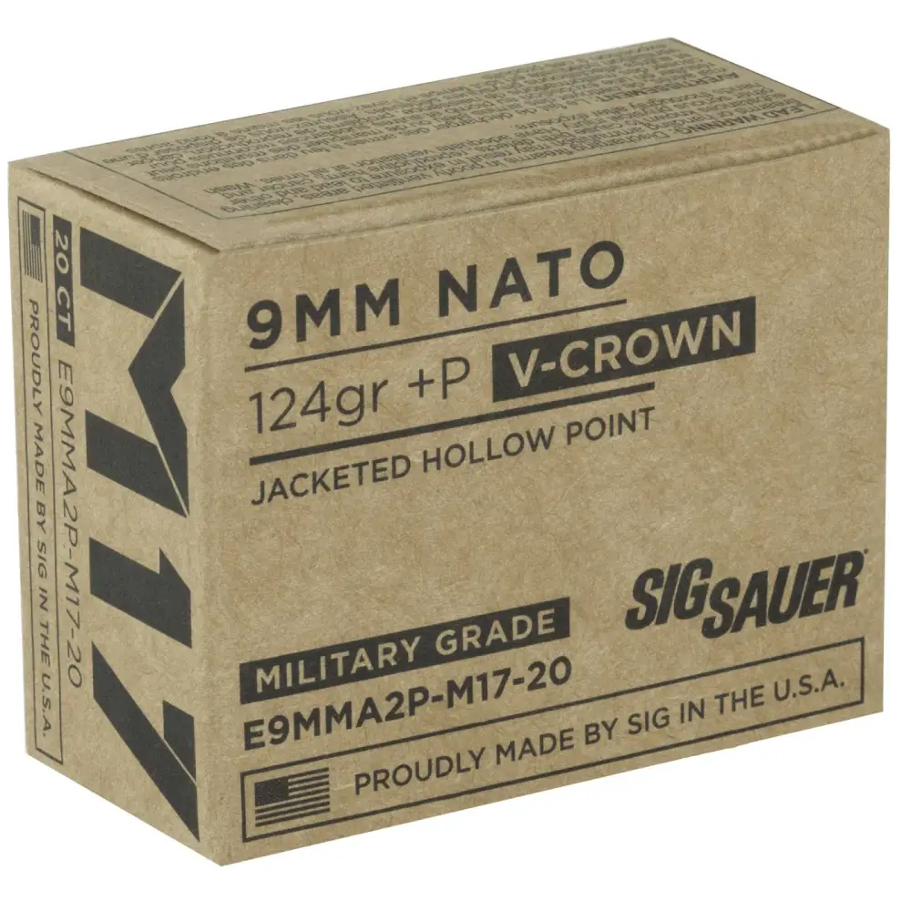 Sig Sauer Elite V Crown 9MM +p 124GR Jhp 20RD Box