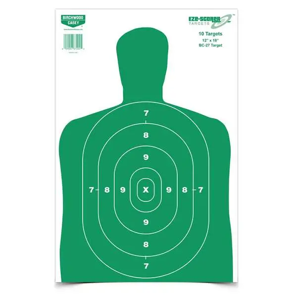 Birchwood Casey Eze-scorer 12X18 BC27 Green Paper Target 100/PK