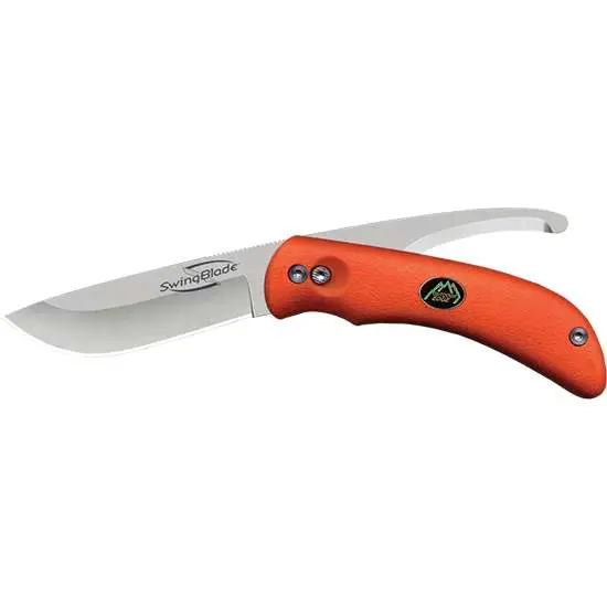 Outdoor Edge Swingblade 3.6 in Orange Folding Knife With Nylon Sheath