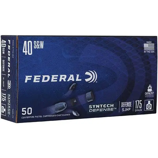 Federal Syntech Defense 40 S&w 175GR Sjhp 50RD