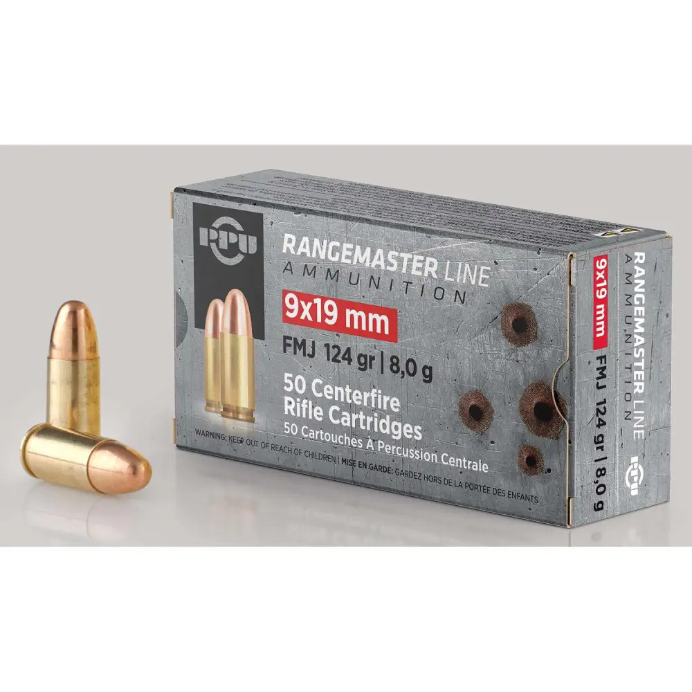 Ppu Rangemaster 9MM 124GR Fmj 50RD 20BX