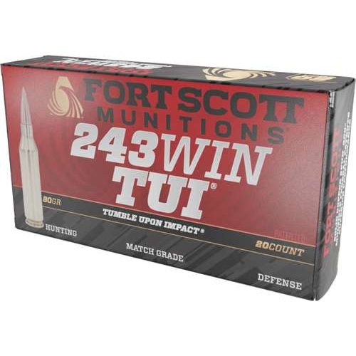 Fort Scott Munitions 243 Win 80GR Tui 20RD