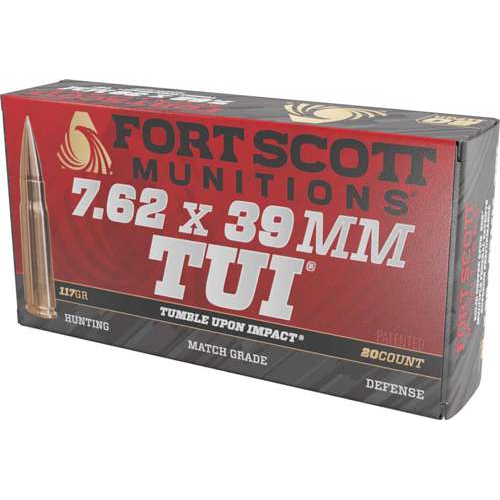Fort Scott Munitions 7.62X39 117GR Tui Rifle Ammo 20-RD