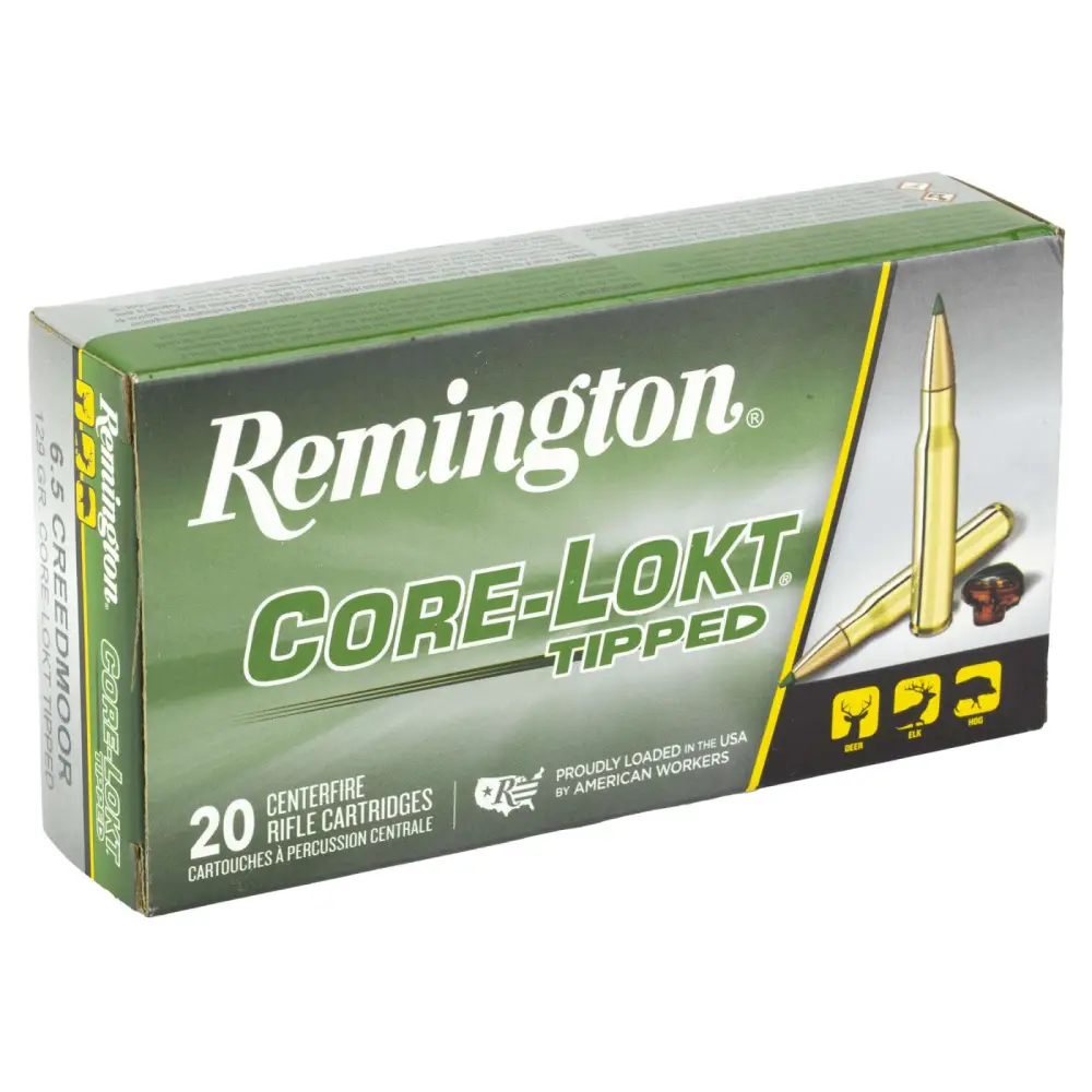 Remington 6.5 Creedmoor 129GR Core-lokt Tipped 20RD