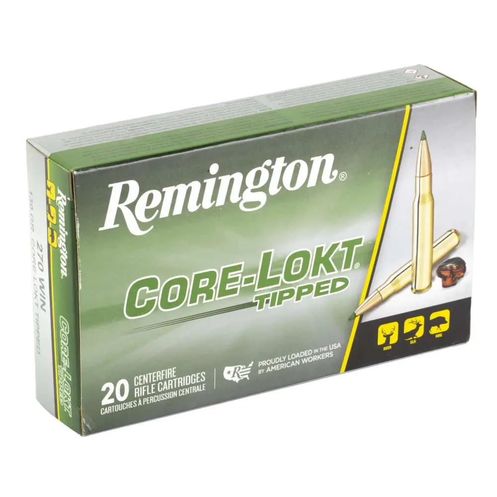 Remington 270 Win 130GR Core-lokt Tipped 20RD
