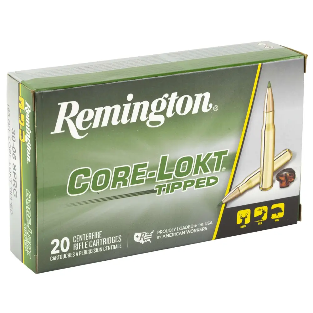 Remington 30-06 Springfield 165GR Core-lokt Tipped 20RD