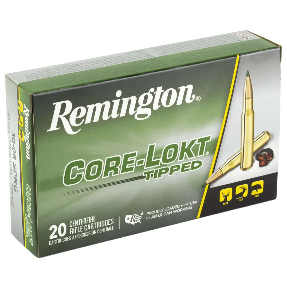 Remington 30-06 Springfield 180GR Core-lokt Tipped 20RD