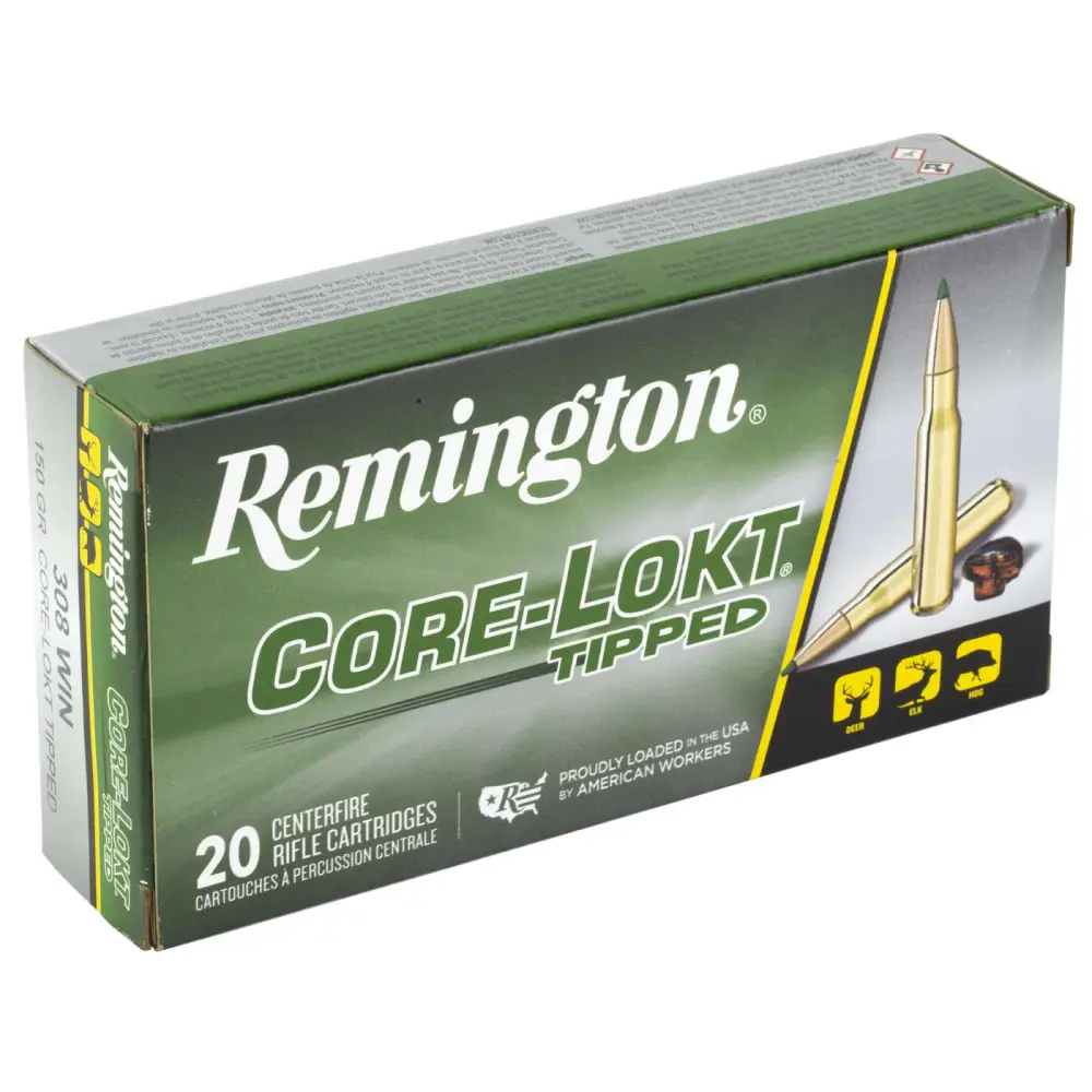 Remington 308 Win 150GR Core-lokt Tipped 20RD