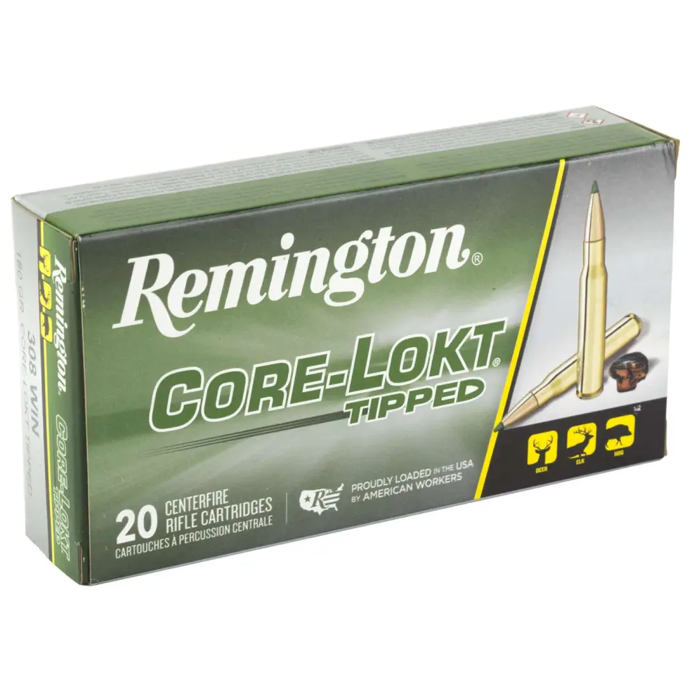Remington 308 Win 180GR Core-lokt Tipped 20RD