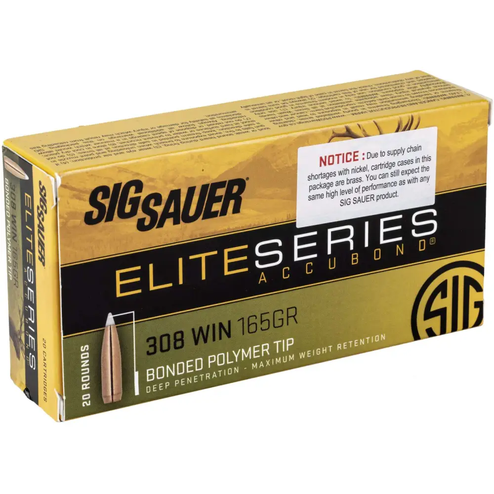 Sig Sauer Elite Accubond .308 Win 165 Gr 20 Rd Ammo