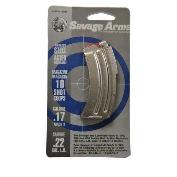 Savage Mkii Series Magazine .22LR/.17 Mach 2 10-ROUND Stainless