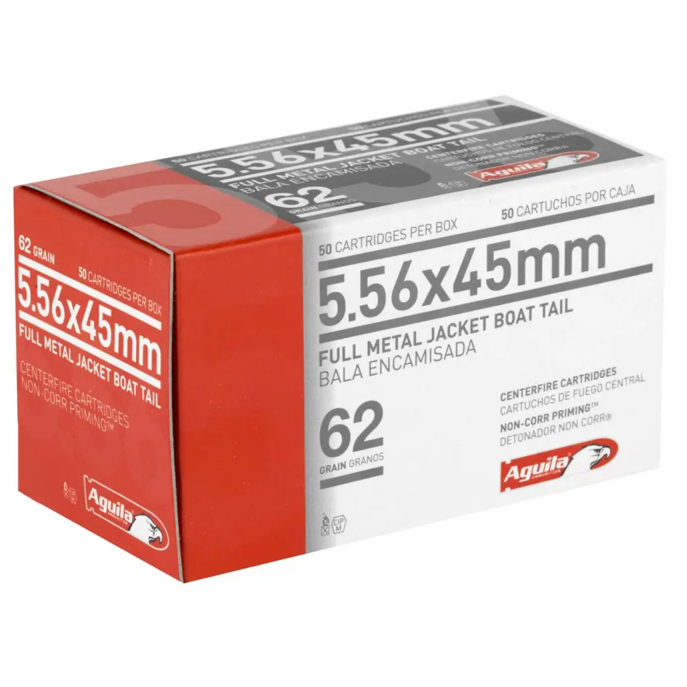 Aguila 5.56 Nato 62GR Fmjbt 50RD Box - 20 Boxes Per Case