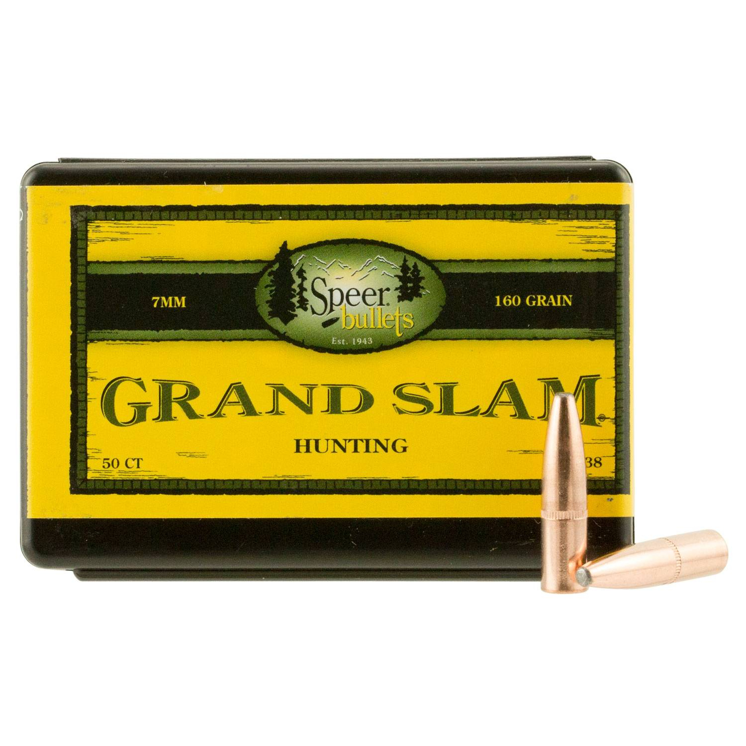 Speer Grand Slam Rifle 7MM .284 160 Gr Soft Point 50 Box
