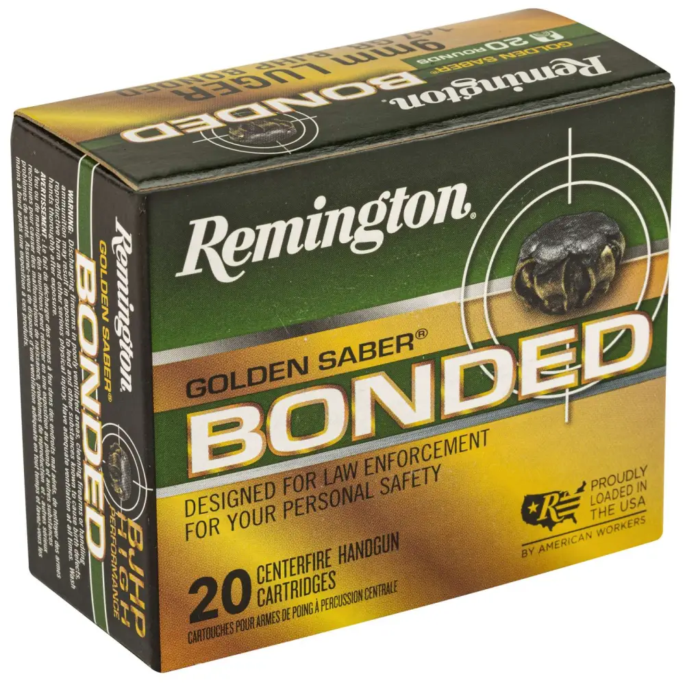 Remington Golden Saber 9MM Luger 147GR Bjhp 20RD