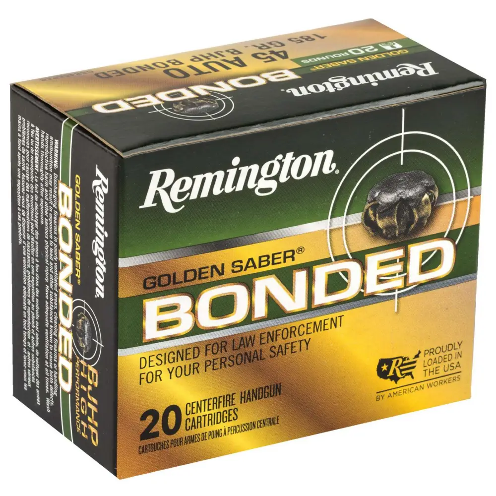 Remington Golden Saber 45 Auto 185GR Bjhp 20RD