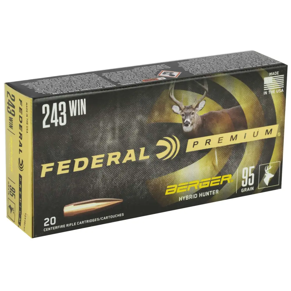 Federal Berger Hybrid Hunter .243 Win 95GR 20RD
