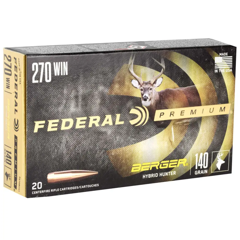 Federal 270 Win 140GR Berger Hybrid Hunter 20RD