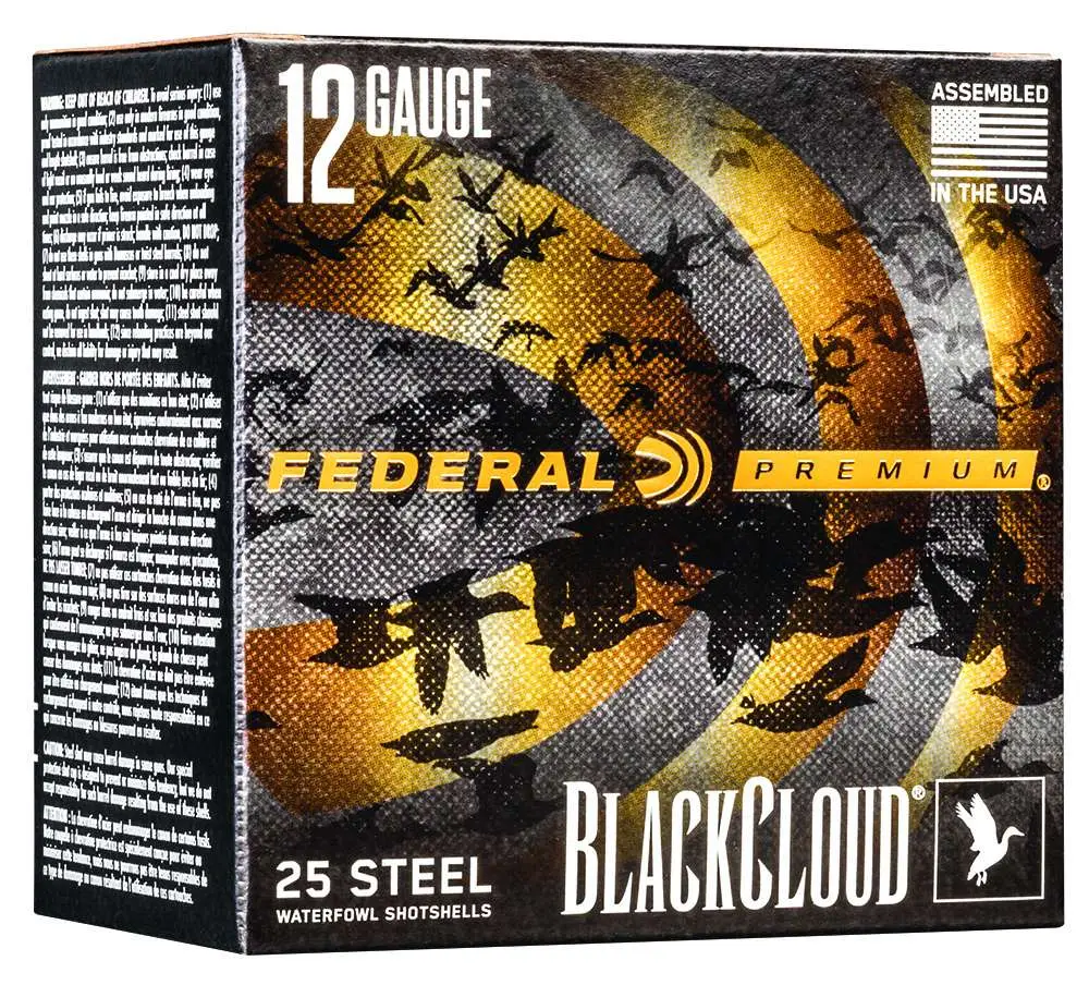 Federal Black Cloud 12GA 3 1-1/4OZ 2 Shot 25RD