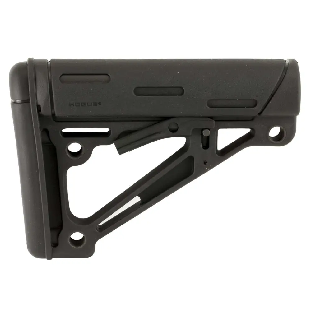 Hogue Overmolded Collapsible Buttstock Black Fits Mil-spec Buffer Tubes
