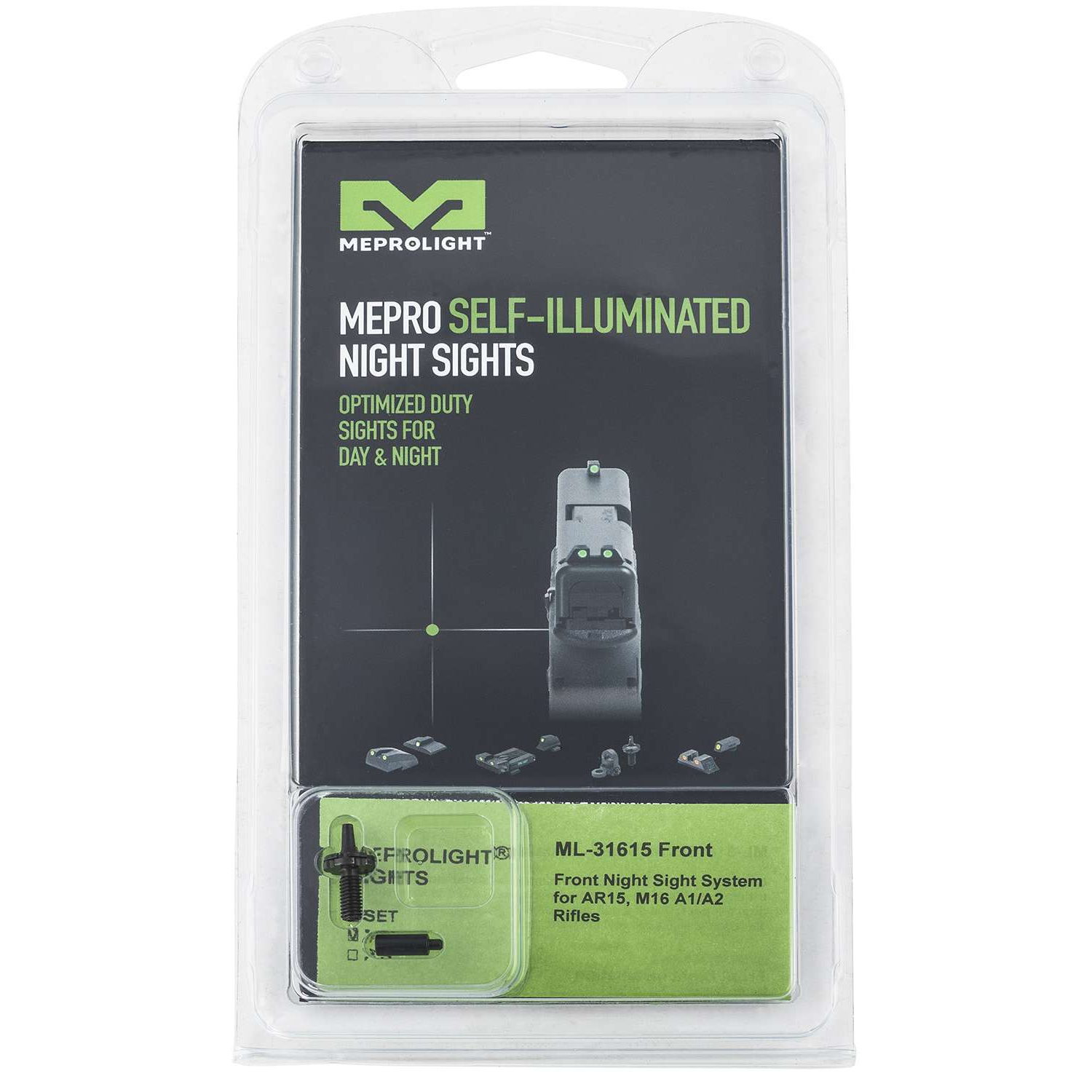 Meprolight AR-15/M16 A1/A2 Fixed Green Tritium Front Sight