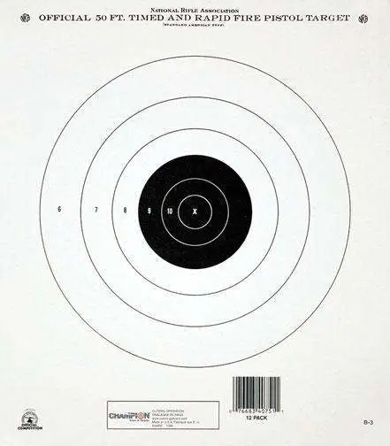 Champion Nra Target BG3 50FT Timed Rapid Fire Training 12PK