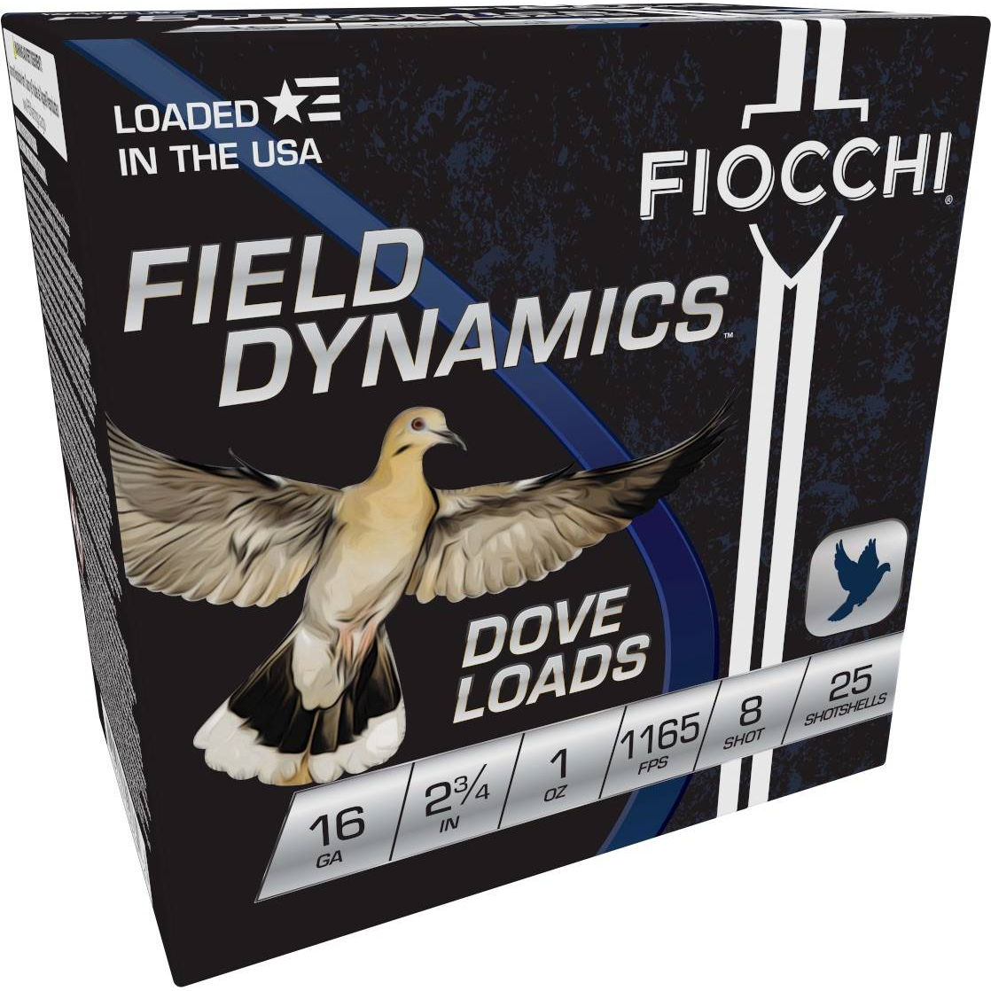Fiocchi Dove & Quail 16GA 2.75 1 Oz 8 Shot 25-RD