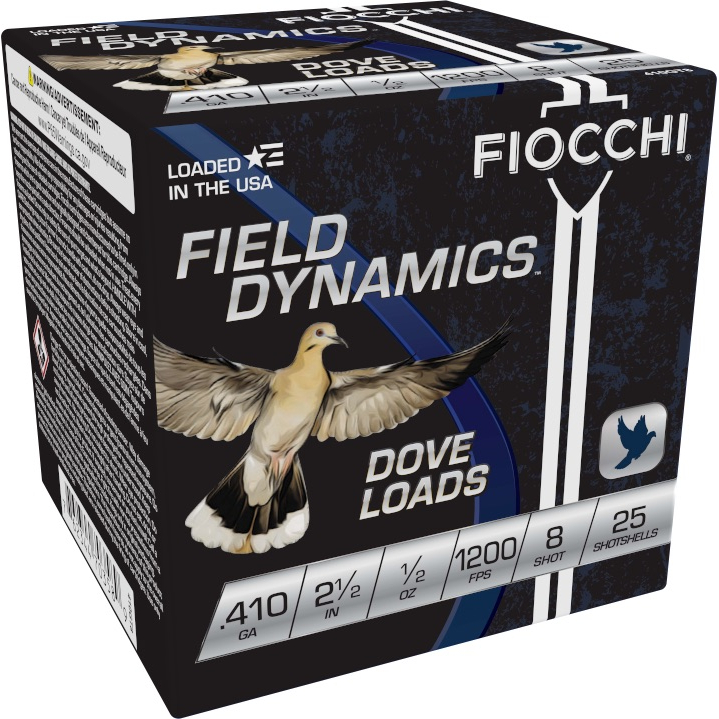 Fiocchi 410GA Dove & Quail 2.5 1/2 Oz 8 Shot 25-RD