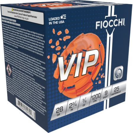 Fiocchi Exacta Target Vip 28GA 2.75 3/4 Oz 9 Shot 25-RD