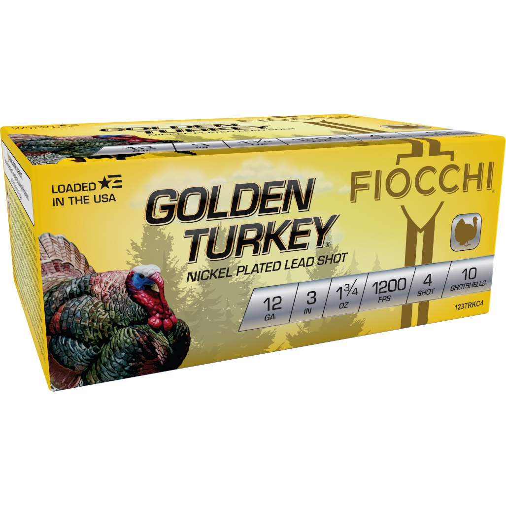 Fiocchi Golden Turkey 12GA 3 1 3/4 Oz 4 Shot 10-RD