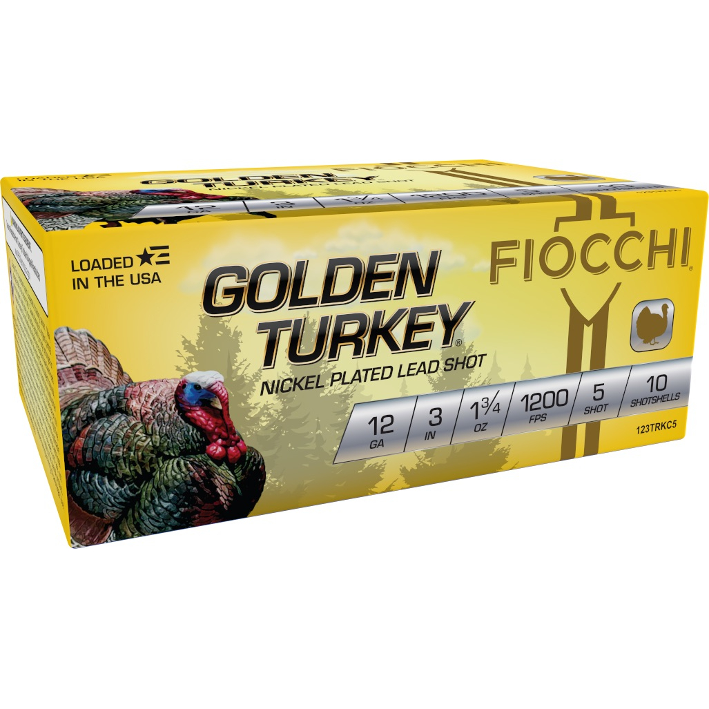 Fiocchi Golden Turkey 12GA 3 in 1 3/4 Oz 5 Shot 10-RD