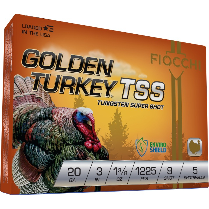 Fiocchi Golden Turkey Tss 20GA 3 in 1 3/8 Oz 9 Shot 5 Rd