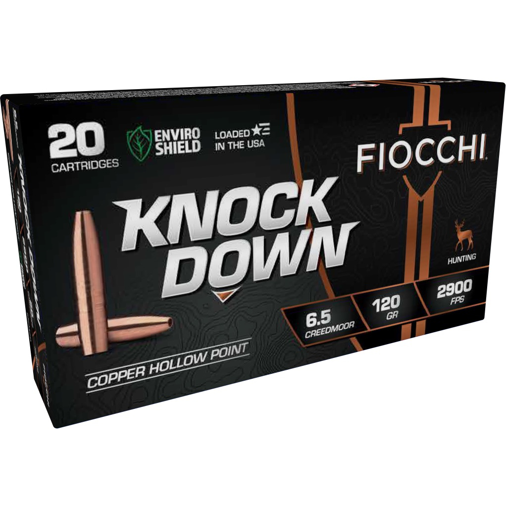 Fiocchi Knock Down 6.5 Creedmoor 120GR Copper Hp 20RD