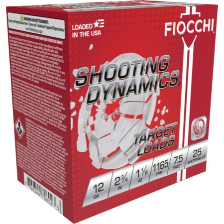 Fiocchi Shooting Dynamics 12GA 2.75 1 1/8 Oz 7.5 Shot 25-RD