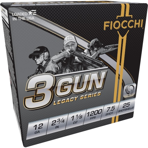 Fiocchi 3-GUN Match 12GA 2.75 1 1/8 Oz 7.5 Shot 25-RD