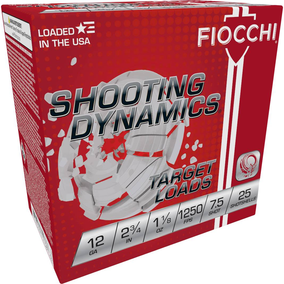 Fiocchi Shooting Dynamics 12GA 2.75 in 1 1/8 Oz 7.5 Shot 1250FPS