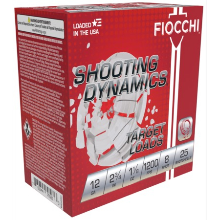 Fiocchi Shooting Dynamics 12GA 2.75 1 1/8OZ 8 Shot 25-RD