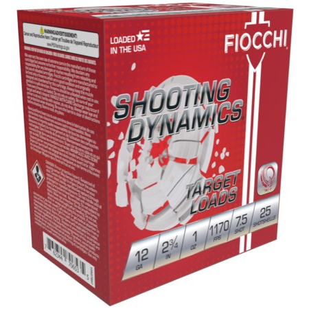 Fiocchi Shooting Dynamics 12GA 2.75 1 Oz 7.5 Shot 25RD