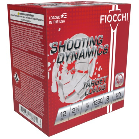 Fiocchi Shooting Dynamics 12GA 2.75 in 7/8 Oz 8 25-RD