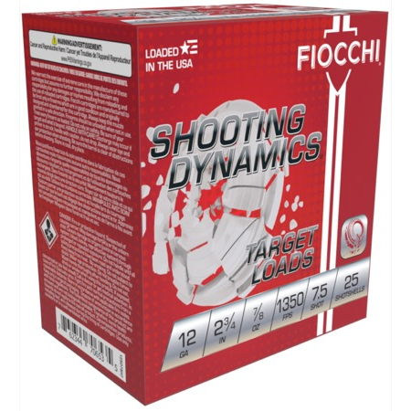 Fiocchi Shooting Dynamics 12GA 2-3/4 7/8 Oz 7.5 1350 Fps 25-RD